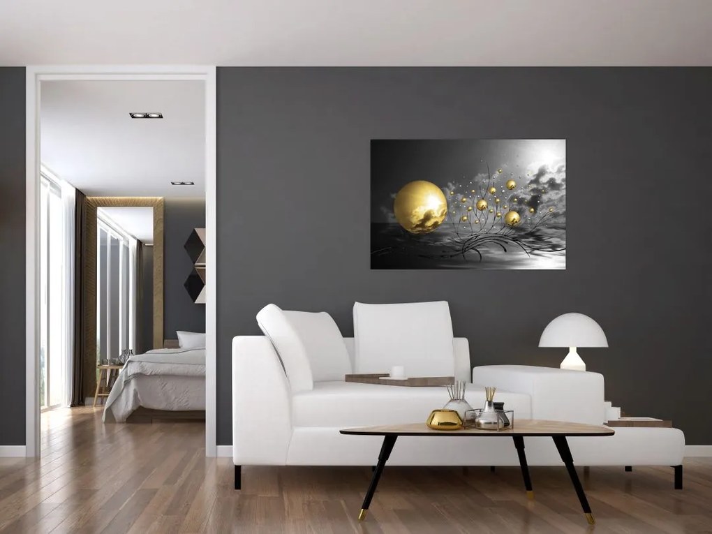 Tabloul bilelor în ocru (90x60 cm)