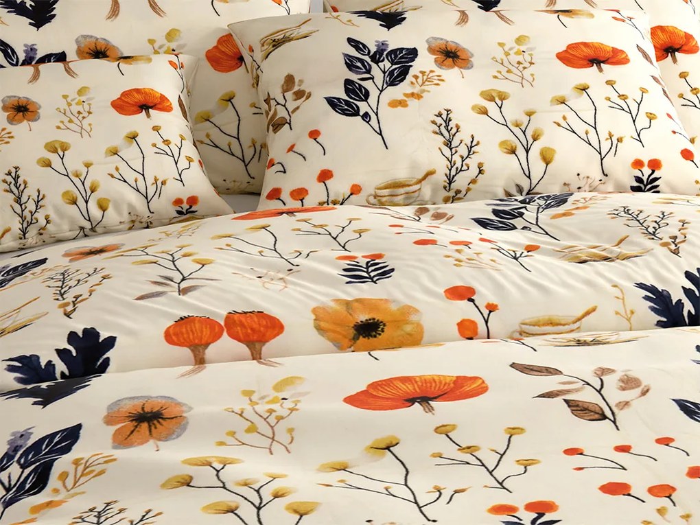 Lenjerie cocolino PAPAVA crem Dimensiune lenjerie de pat: 70 x 90 cm | 140 x 220 cm