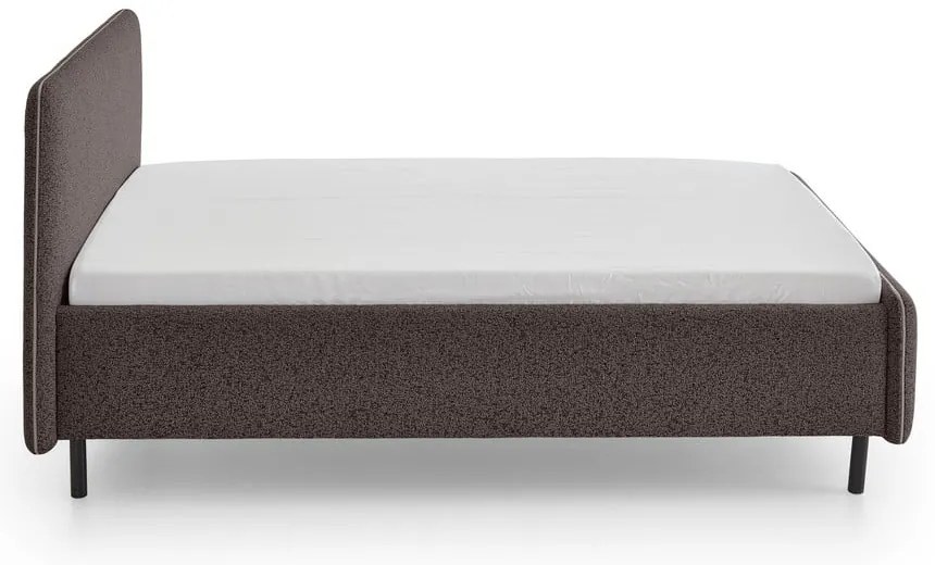 Pat matrimonial gri antracit tapițat fără somieră 160x200 cm Primo – Meise Möbel