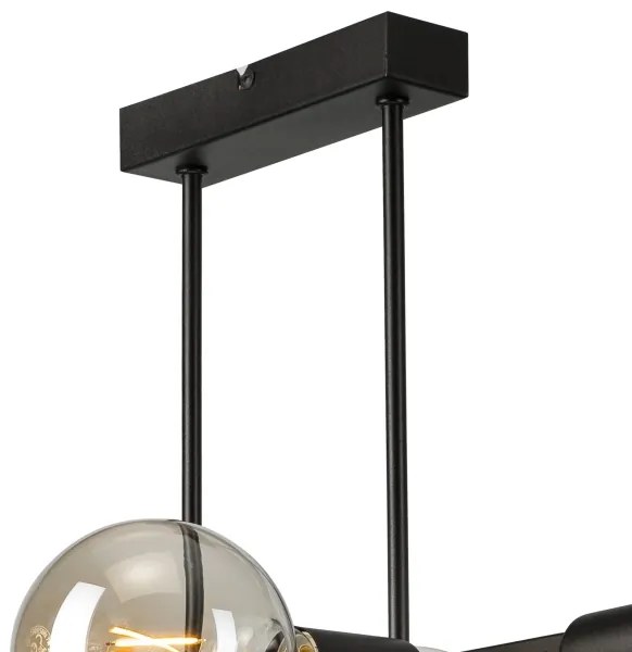 Lustră pe tijă ASTRID 4xE27/60W/230V negru