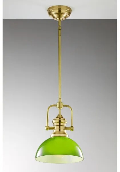 Pendul pe tijă PLATINO Jupiter 2073 1xE27/15W/230V verde/auriu