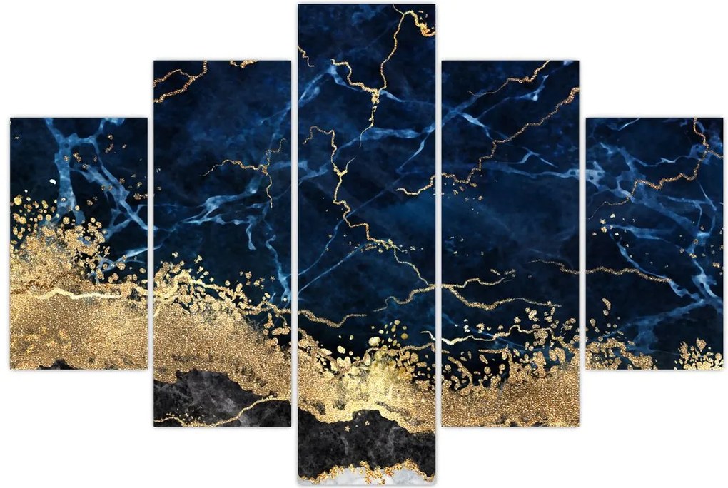 Tablou - Marmură albastru închis (150x105 cm)