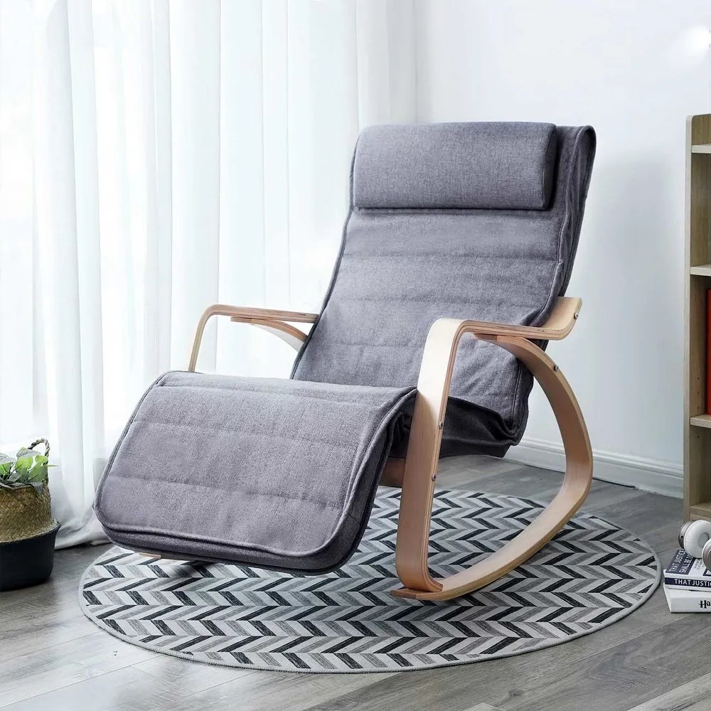 SongmicsHome Scaun balansoar SWING, capacitate max. 150kg, 67x115x91cm, gri