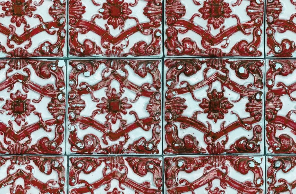 Tapet Artisan Tiles, Indian Red, Rebel Walls, 5 mp / rola