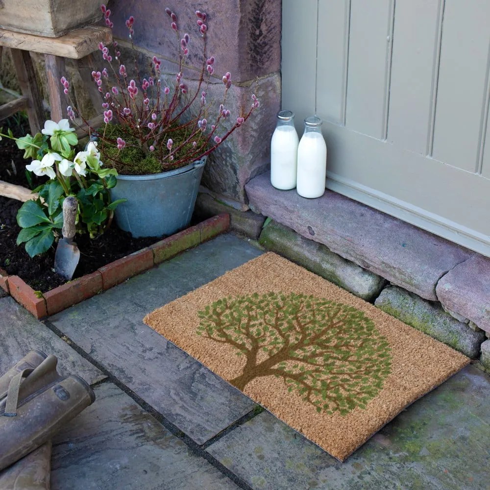 Covoraș de intrare din fibre de nucă de cocos 40x60 cm Tree of Life – Artsy Doormats