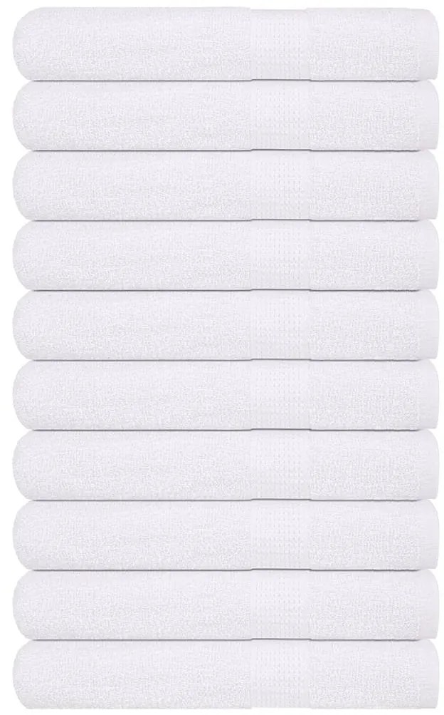 vidaXL Prosoape pentru saună 10 buc alb 80x200 cm 360 g/m² 100% bumbac