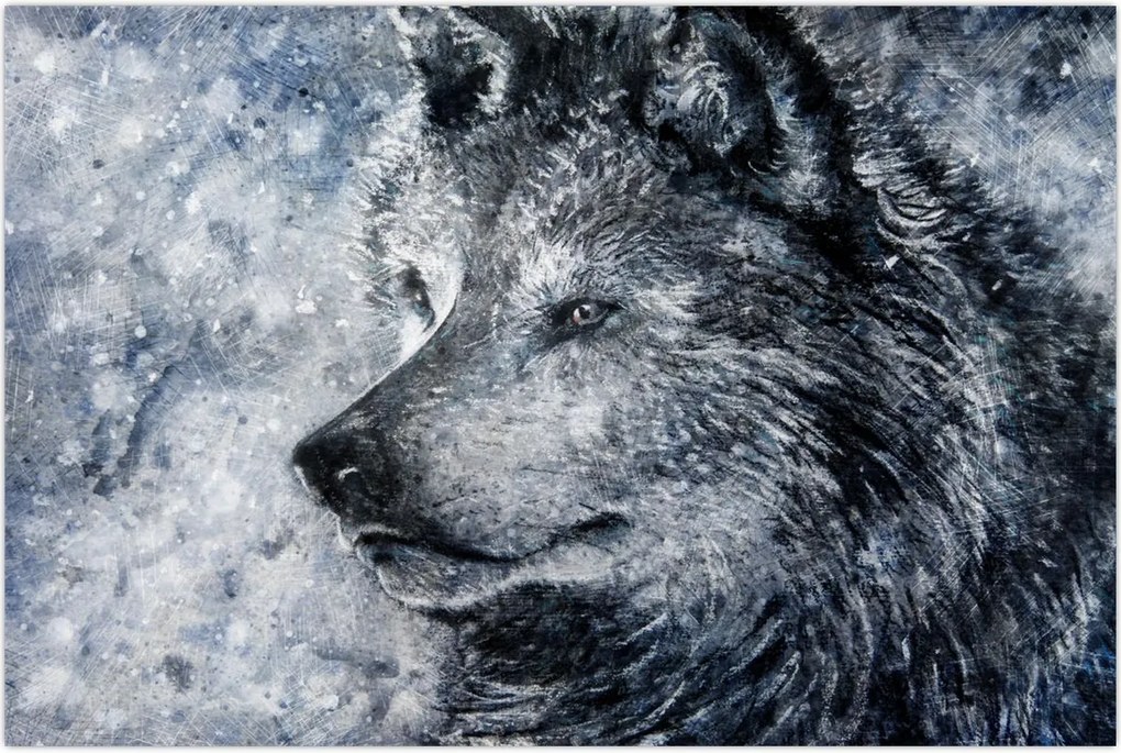 Tablou - Lupul din desene animate (90x60 cm)