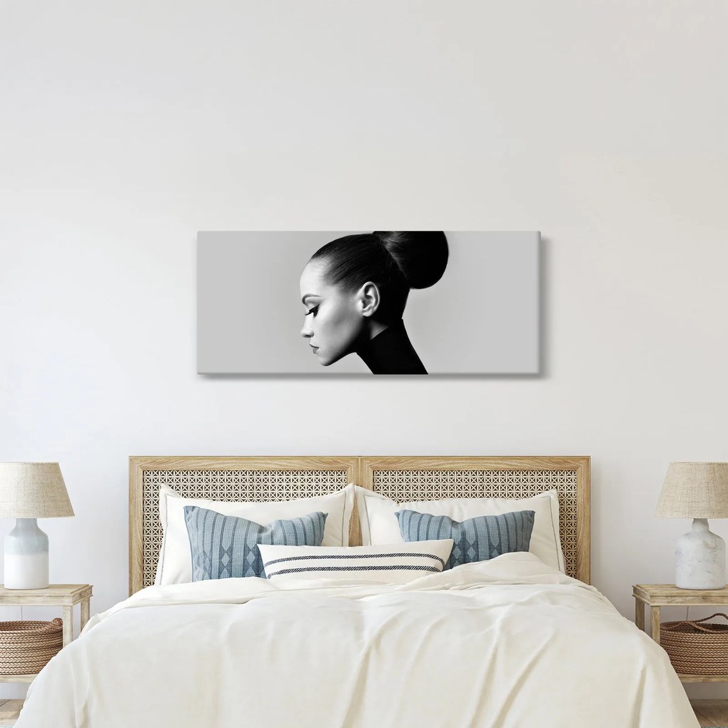 Tablou - Profilui femeii frumoase (120x50 cm)