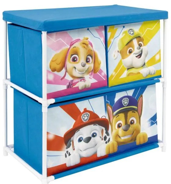 Patrula Cățelușilor Raft de depozitare pentru jucării cu 3 compartimente 53x30x60 cm