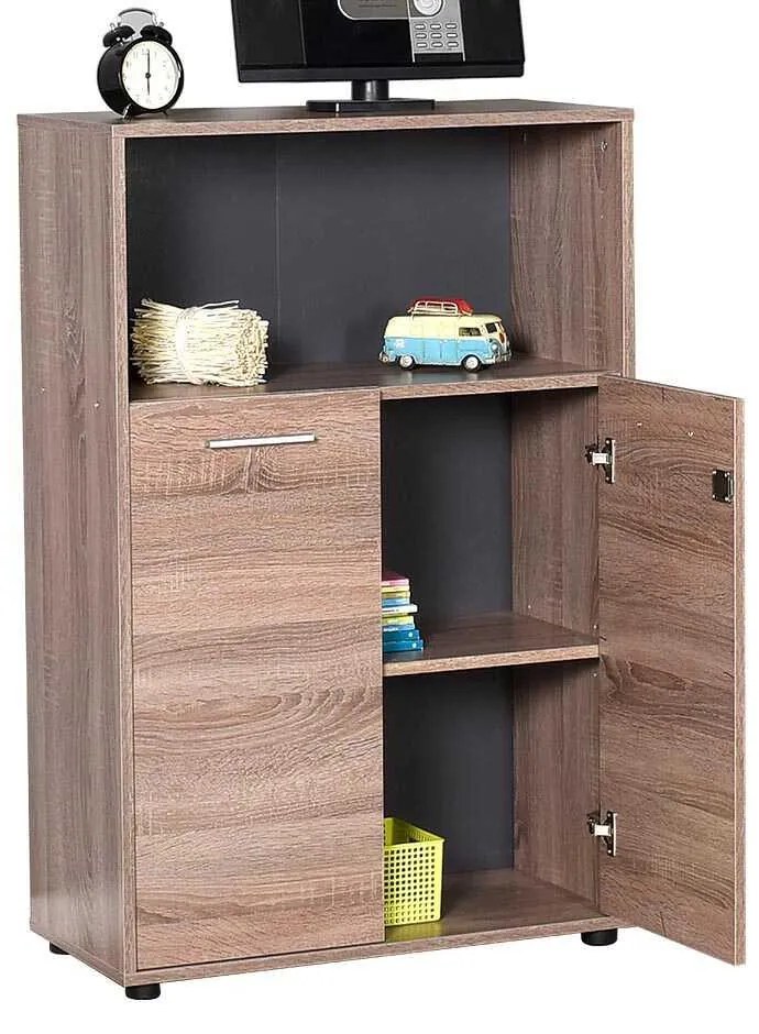 Biblioteca Adore New York, 2 usi cu cheie, 3 rafturi, 72 x 110 x 34 cm