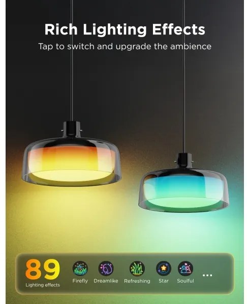 Govee - Lampă suspendată LED RGBICWW, reglabilă, cu cablu, LED/21W/230V, finisaj mat, Wi‑Fi