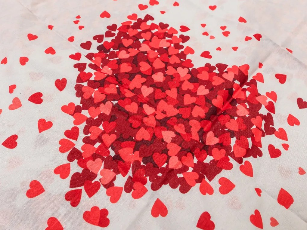 Lenjerie de pat din bumbac VALENTINE alb Dimensiune lenjerie de pat: 70 x 90 cm | 140 x 200 cm