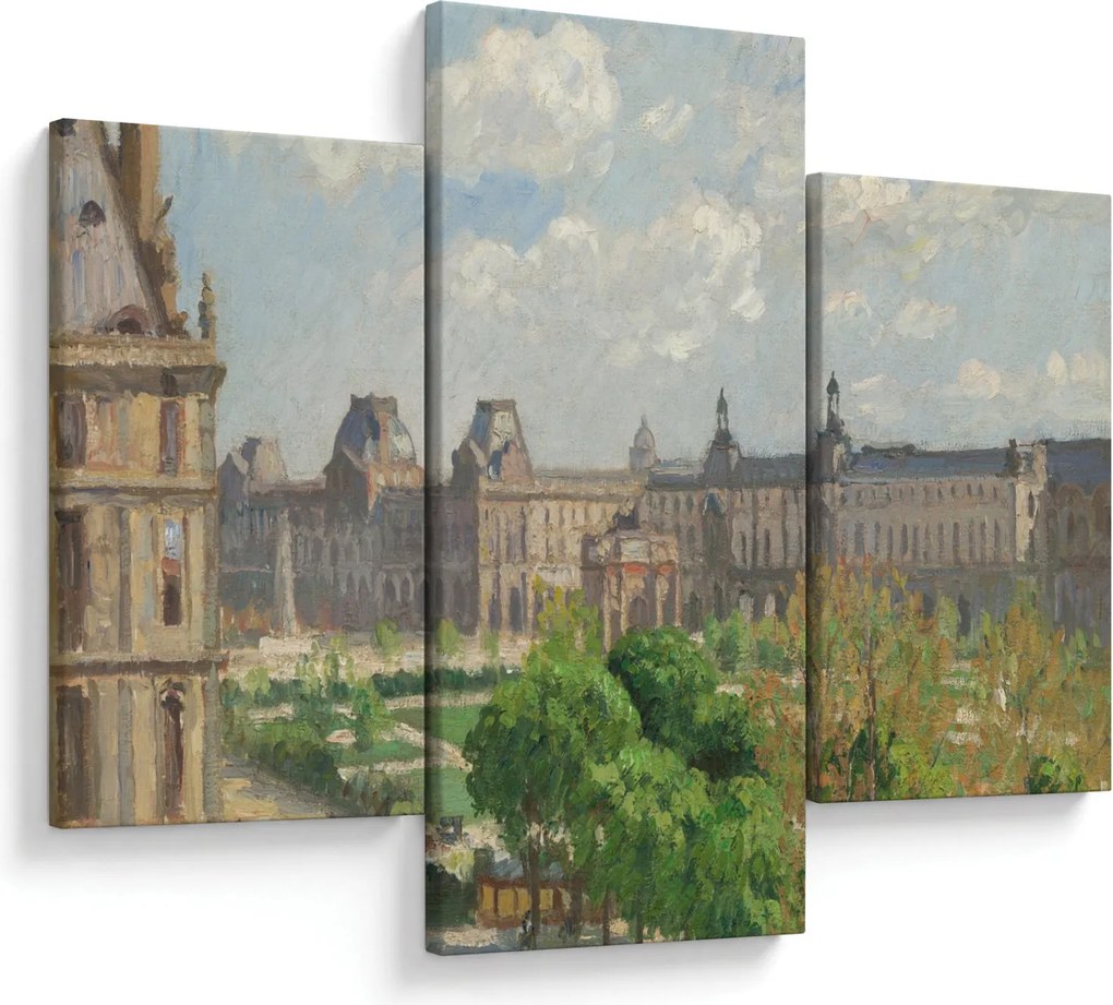 Tablou - Camille Pissarro, Place du Carrousel, Paris, reproducere (90x60 cm)