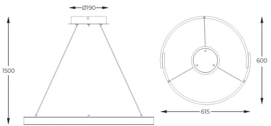 Lustră LED pe cablu Zuma Line MD4417-1M-3BGD LINOS LED/30W/230V negru/auriu