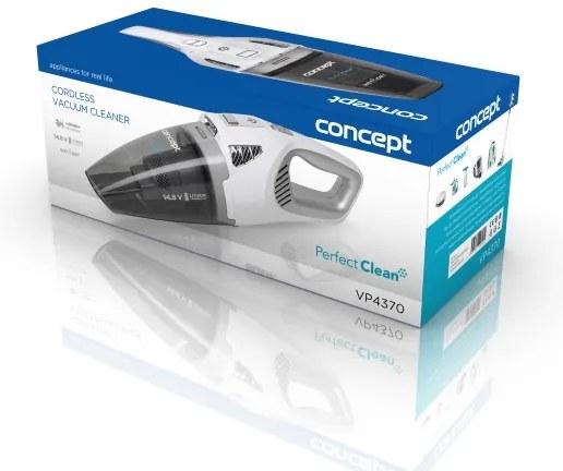 Concept VP4370 - Aspirator manual WET & DRY PERFECT CLEAN 90W/14,8V 2200 mAh alb