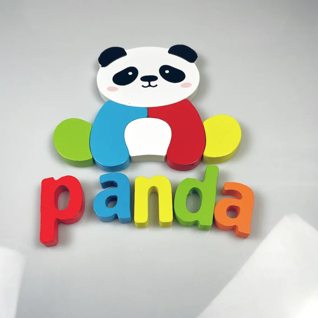 Puzzle din lemn pentru copii "Urs panda"