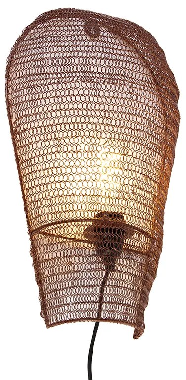 Lampă de perete orientală bronz 45 cm - Nidum