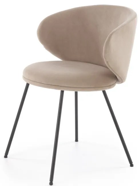Scaun K587 velvet bej H77 cm