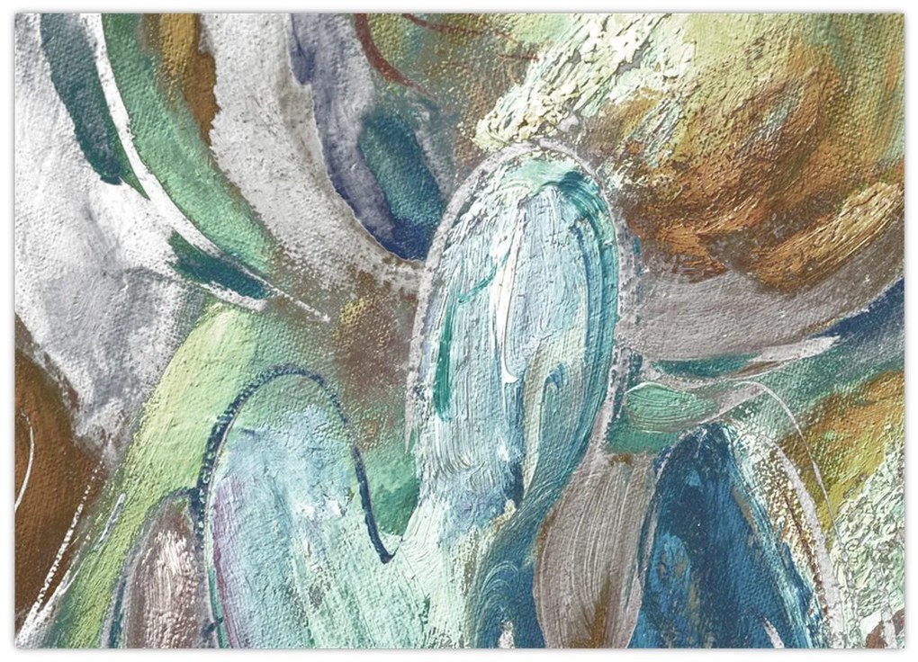 Tablou pe sticlă - Pictura figura abstractă (70x50 cm)