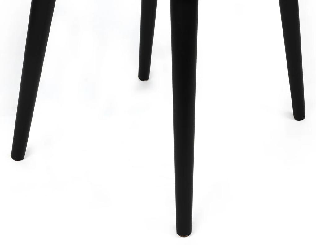 Set 2 scaune haaus Dallas, Bej/Negru, textil, picioare metalice