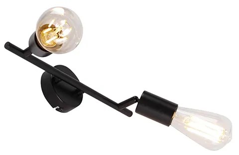 Spotlight modern negru cu 2 lumini reglabile - Facil
