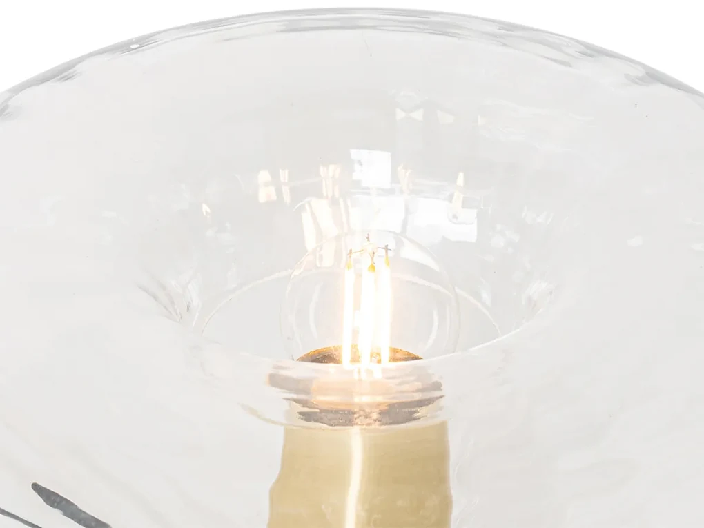 Lampă de masă Art Deco aurie cu sticlă - Ayesha