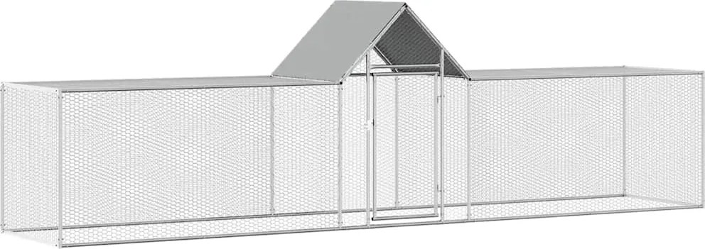 vidaXL Coteț pentru păsări, 5 x 1 x 1,5 m, oțel galvanizat