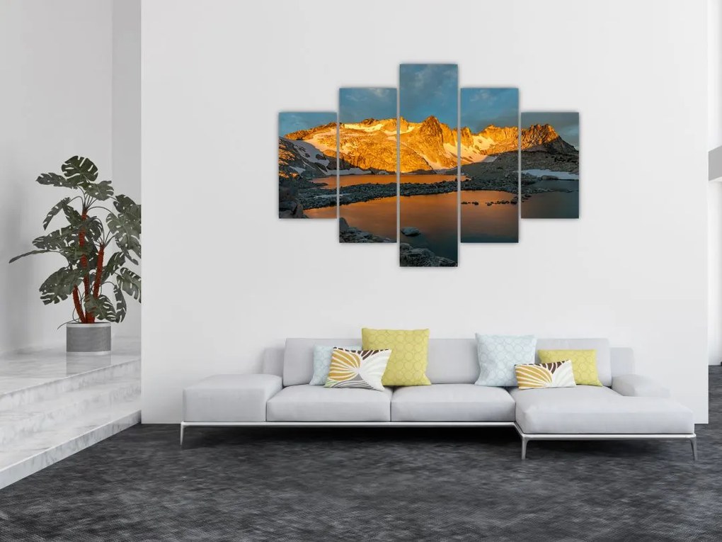 Tablou cu peisaj montan (150x105 cm)
