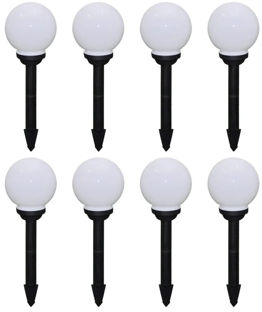 vidaXL Lămpi de exterior pentru alee LED 8 buc. 15 cm, cu țăruș de sol