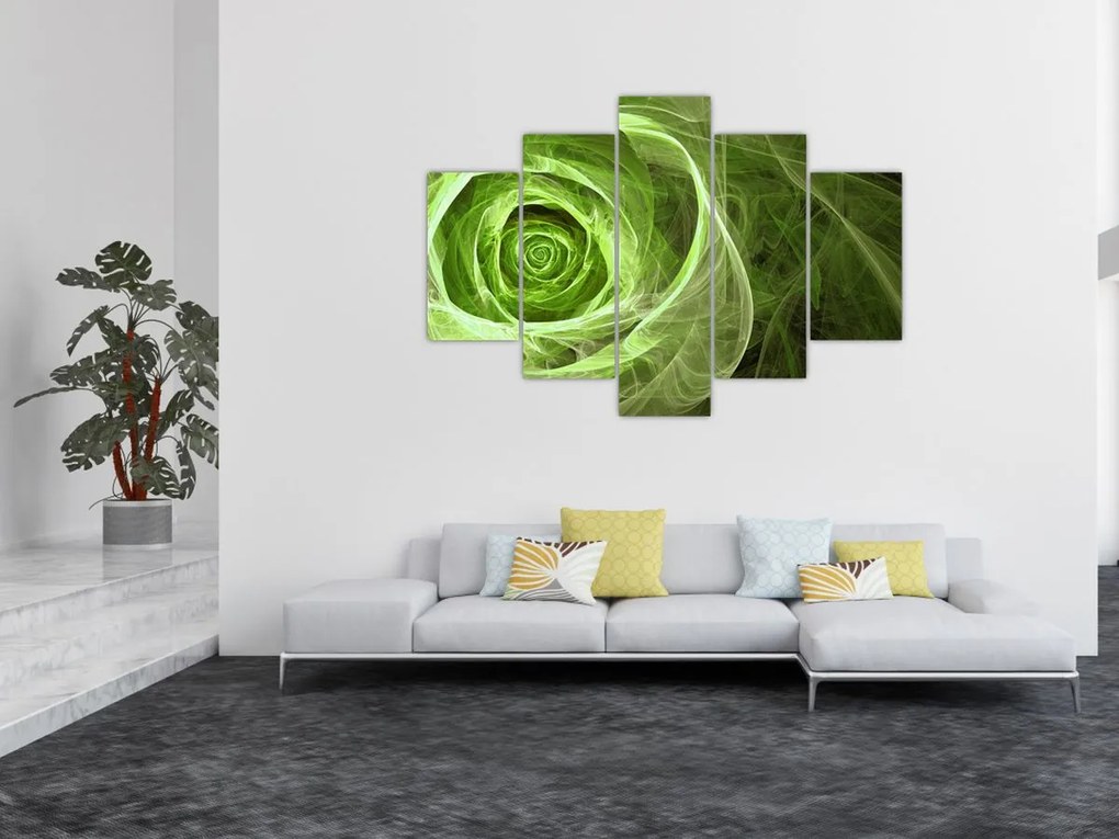 Tablou - Abstract Rose Green (150x105 cm)