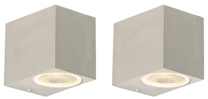 Set de 2 aplice moderne din aluminiu IP44 - Baleno
