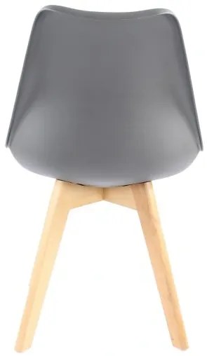 Scaune de sufragerie 4buc gri, stil scandinav Basic