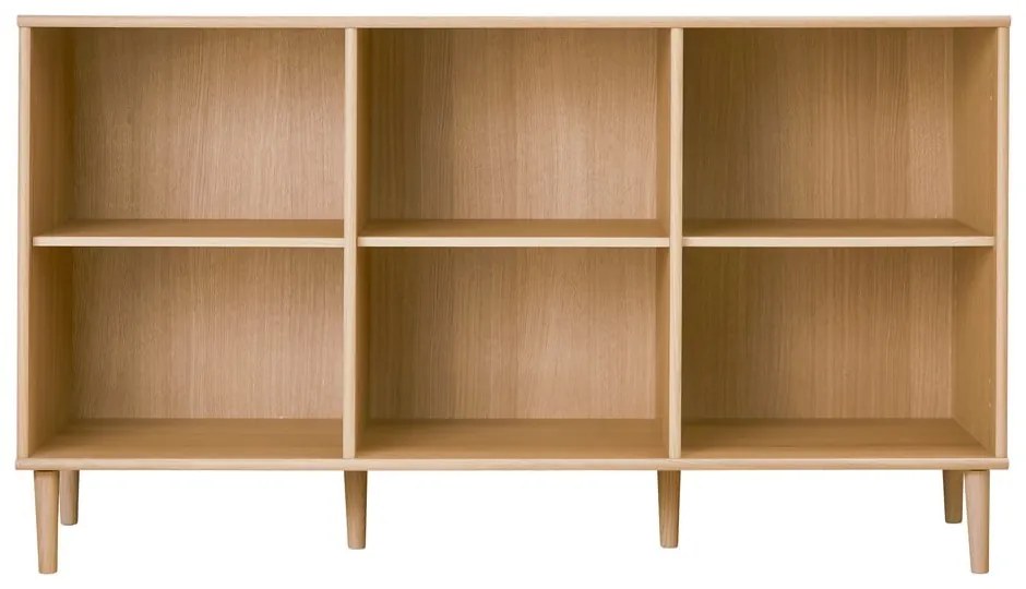 Bibliotecă în culoare naturală cu aspect de lemn de stejar 133x75 cm Mistral – Hammel Furniture