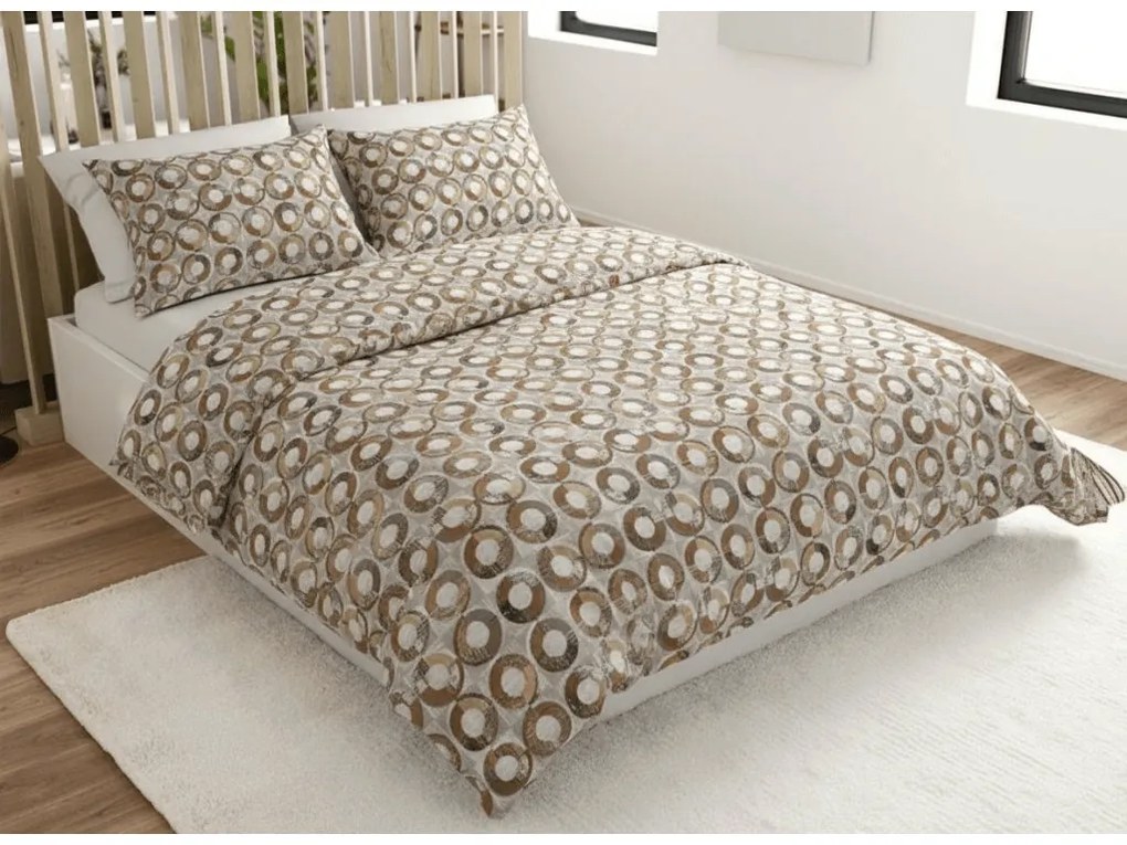 Lenjerie de pat din microfibra CIRELLO maro-gri Dimensiune lenjerie de pat: 70 x 90 cm | 140 x 220 cm