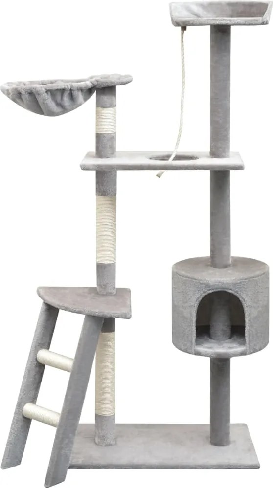 vidaXL Ansamblu pisici, stâlpi cu funie de sisal, 150 cm, gri