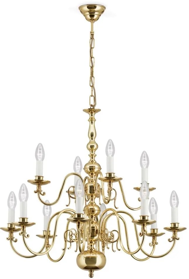 Candelabru 12 brate design clasic FLAMISCH, alama lucioasa