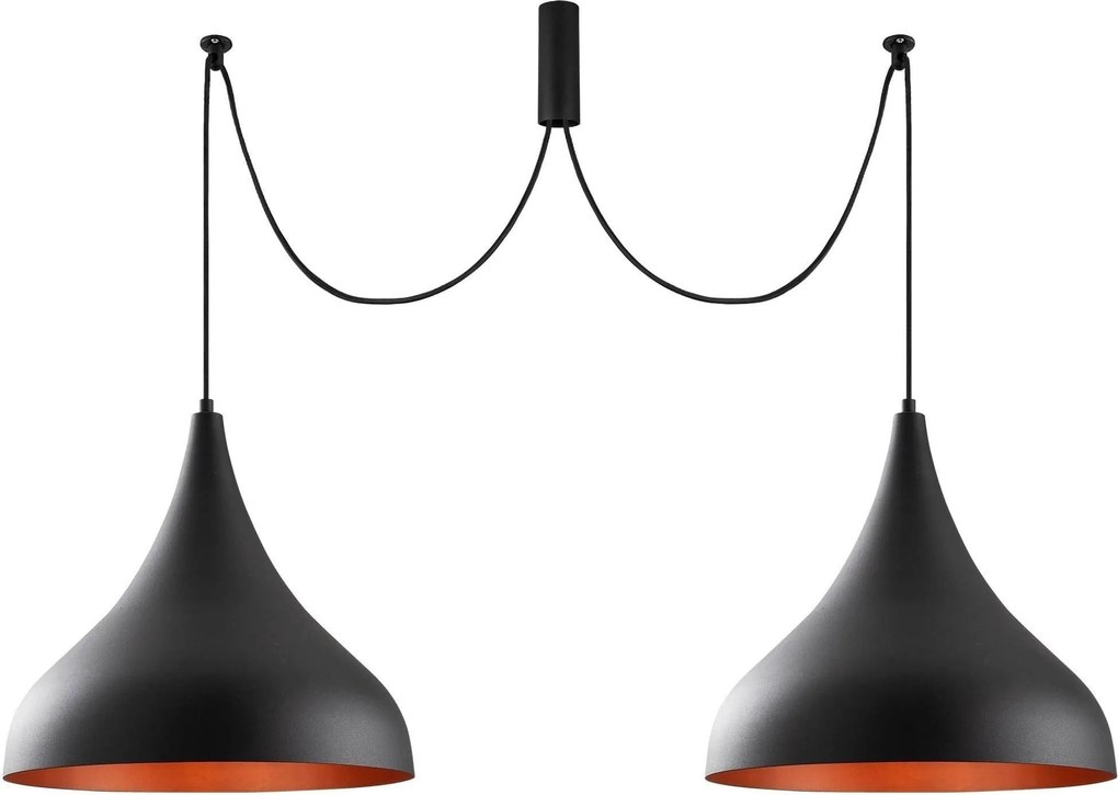 Lustra BERCESTE N-1392, negru, metal, 131x41x127 cm