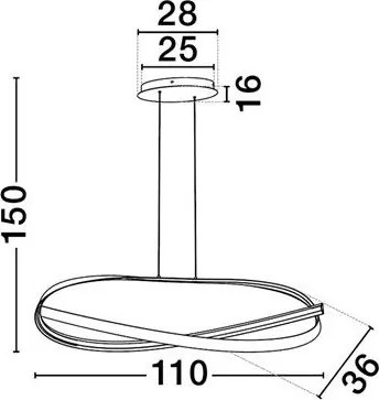 Lustra suspendata LED CCT OLIA aluminiu alb