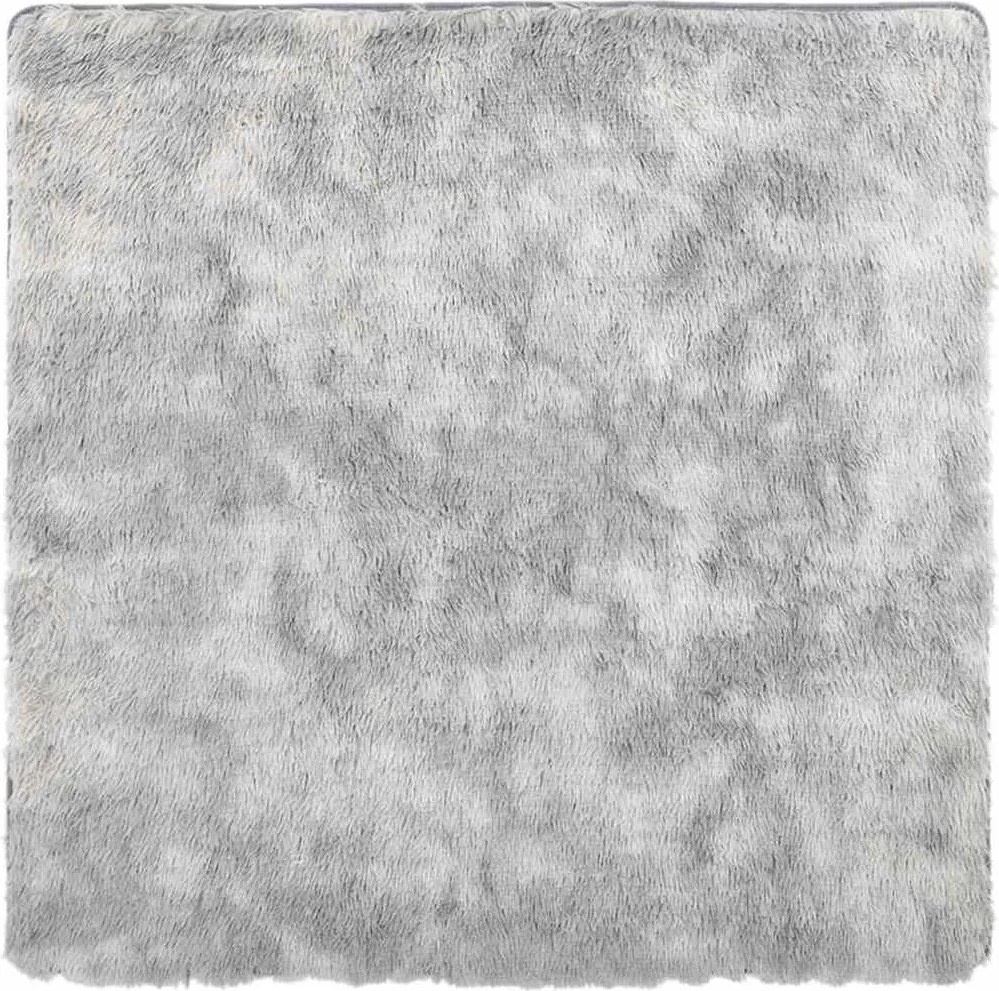 vidaXL Covor shaggy cu pom înalt, NAVARRA, gri argintiu, 240x240 cm