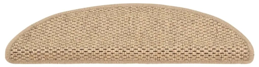 Covorase scari autoadezive 15 buc. nisipiu 56x20cm aspect sisal 15, Nisip, 56 x 20 cm