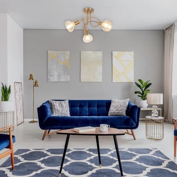 Rabalux 5548 - Lustră aplicată HOLLY 3xE14/40W/230V auriu