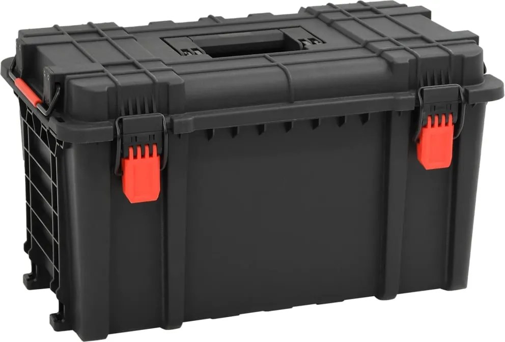 vidaXL Carcasă de transport portabilă, negru, 57x35x32,5 cm, PP