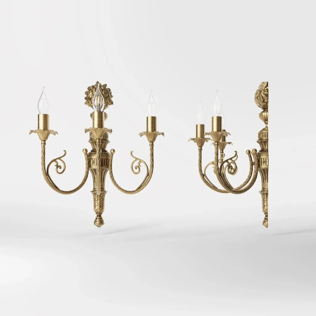 Aplica din alama masiva stilul fastuos Ludovic al XV-lea