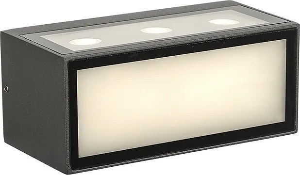 Aplica LED perete exterior IP65 CANCUN gri inchis