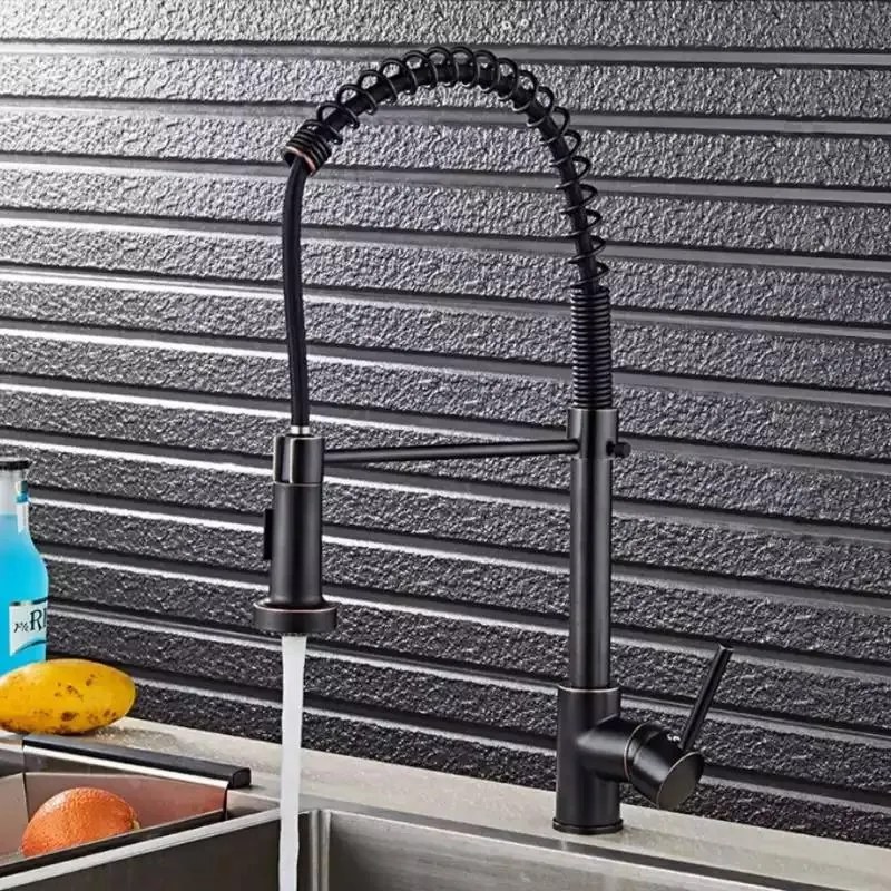 Baterie bucatarie antichizta neagra perlator 2 functii TRENDY'S