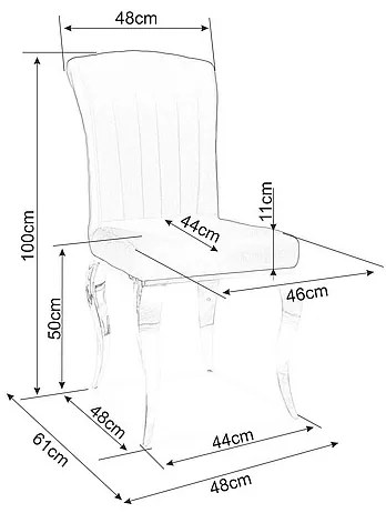 Scaun de bucaterie Prince Velvet, negru