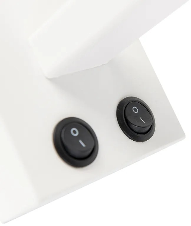 Lampa de perete moderna alba cu abajur gri - Brescia