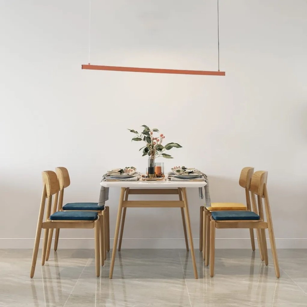 Lustra suspendata LED, 120cm, Otel, Teracota, MIAMI