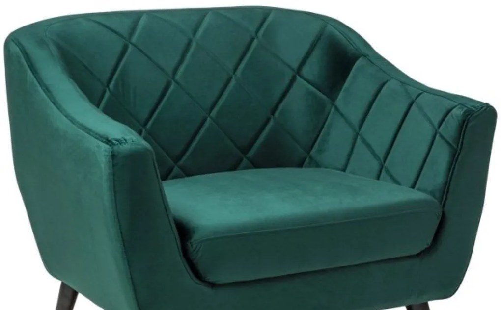 Fotoliu elegant catifea Culoare Verde / Wenge, MOLLY 1 VELVET