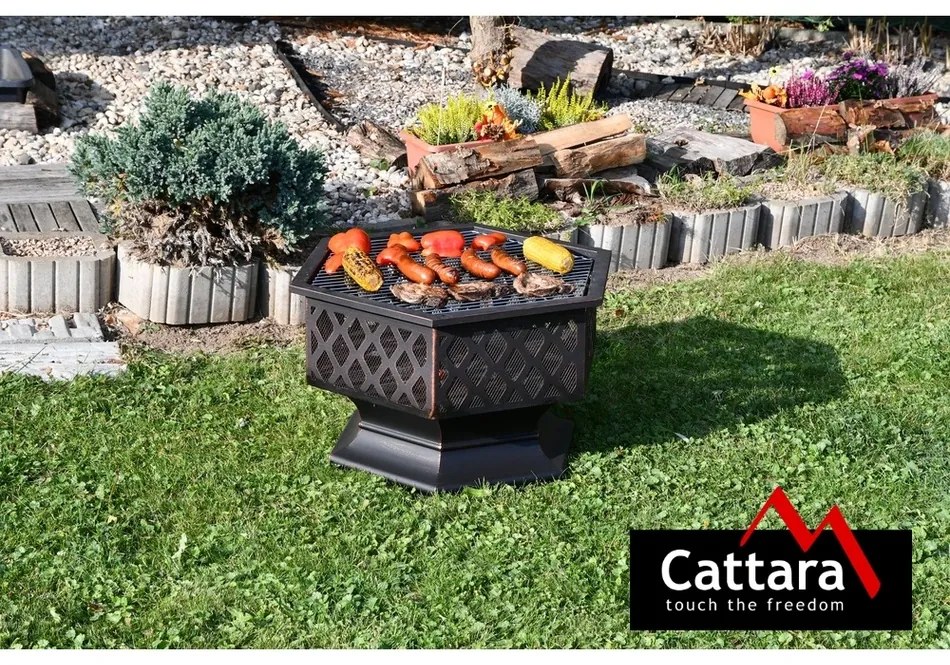 Cattara 13008 Focar cu capac Hexagon, 60,5 x 70 x62,5 cm